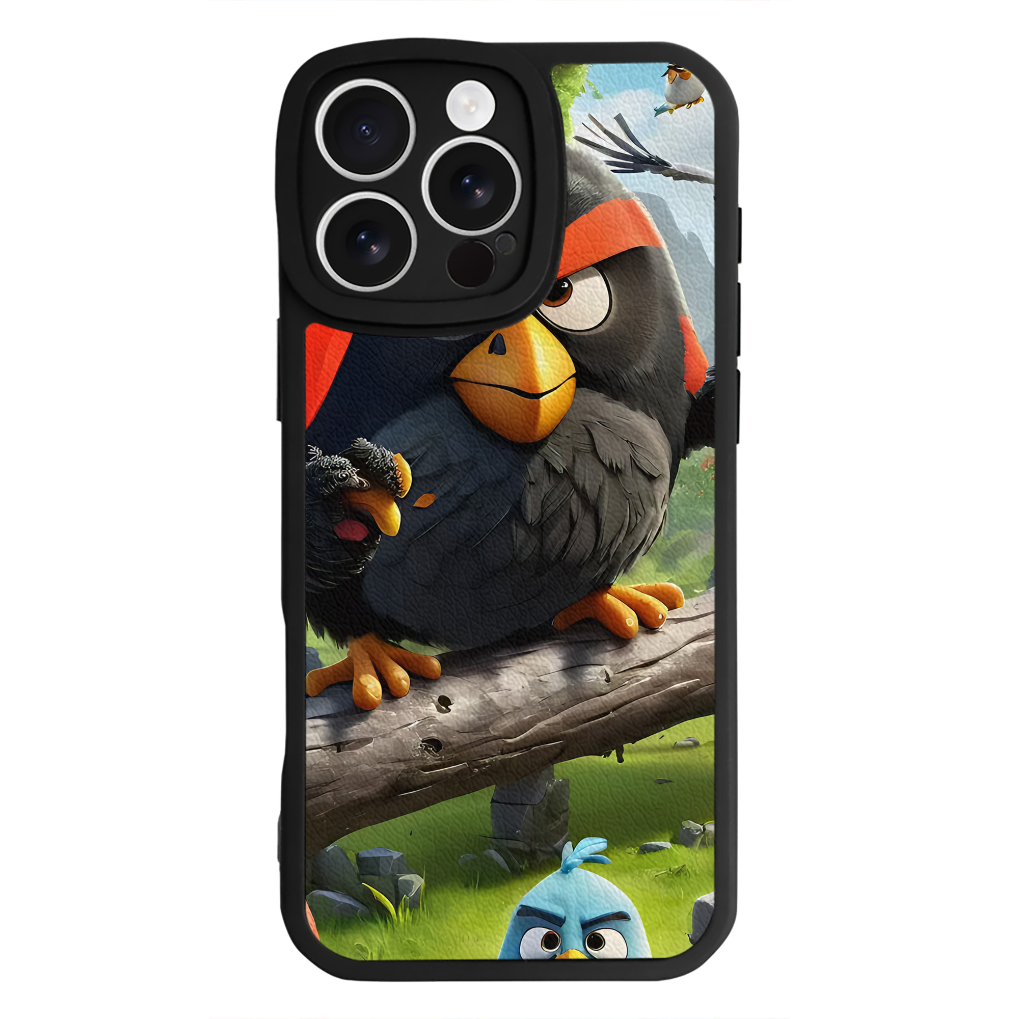 （画像用） Angry Birds アングリーバード 【iPhone 16シリーズ対応】シリコンスマホケース（レザー調） 材質：シリコン